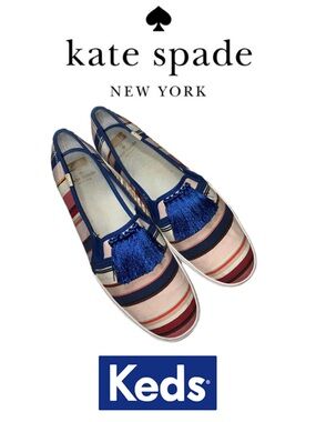 ☀️ kate spade x Keds Triple Decker Tassel Sneakers in Stripe Multi